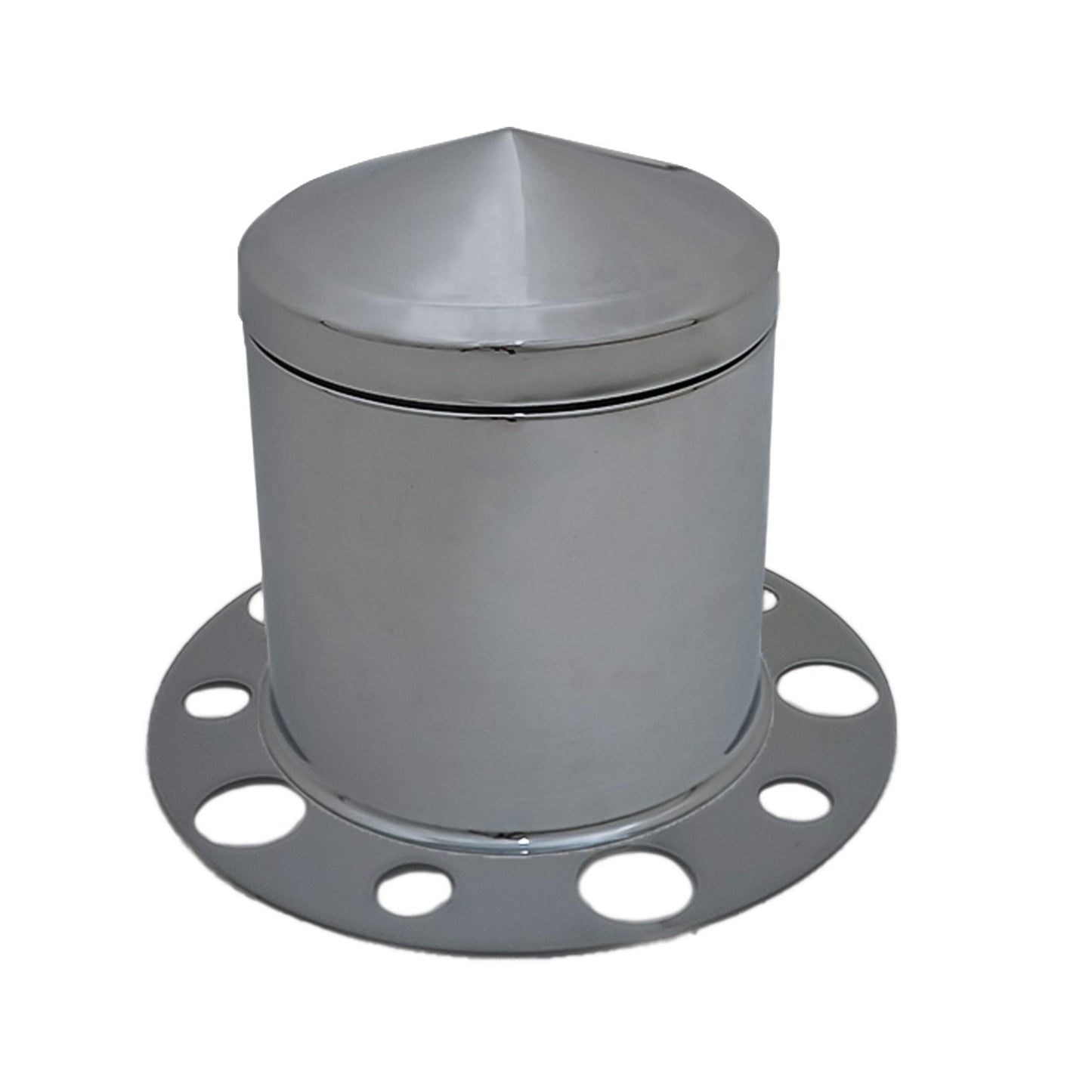REAR CHROME METAL AXLE COVER - POINTED