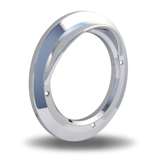 TRUX 4" Chrome Plastic Bezel with Visor & Lip"