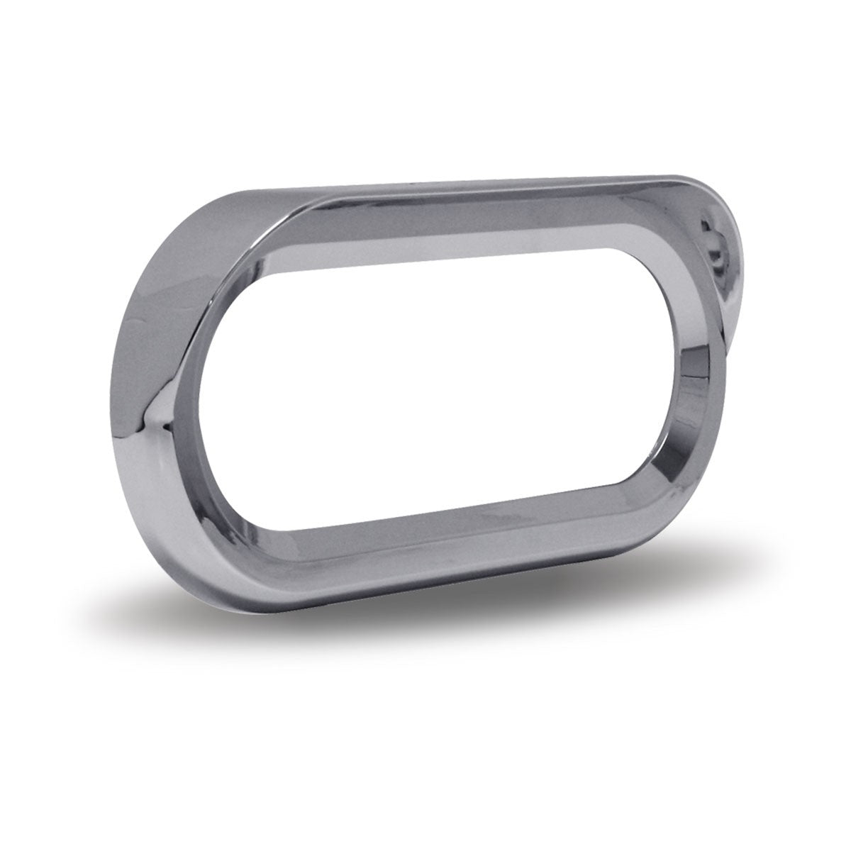 TRUX Bezel - Oval Chrome Plastic - Visor