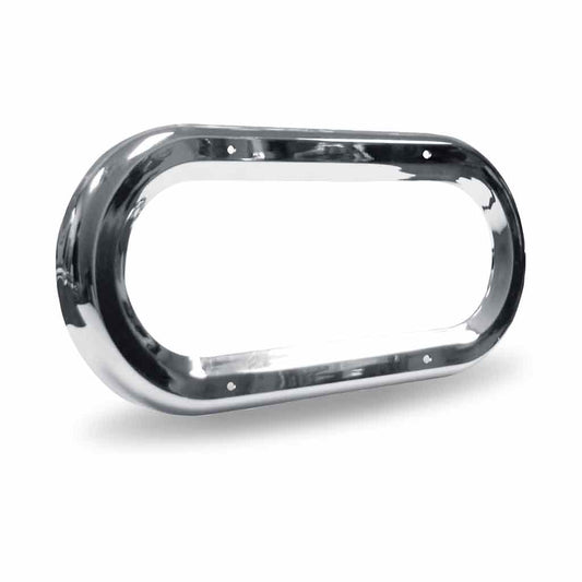 TRUX Bezel - Oval Chrome Plastic - No Visor