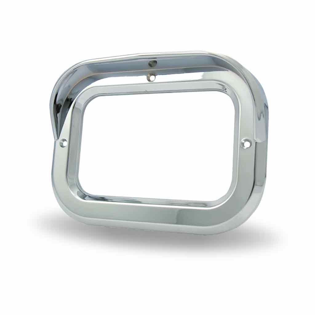 TRUX Bezel - Square Chrome Plastic - Visor