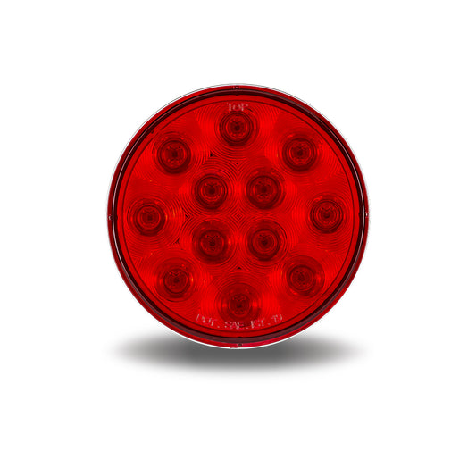 TRUX 4" ROUND LED STOP, TURN & TAIL LIGHT (RED LENS) 12 DIODES