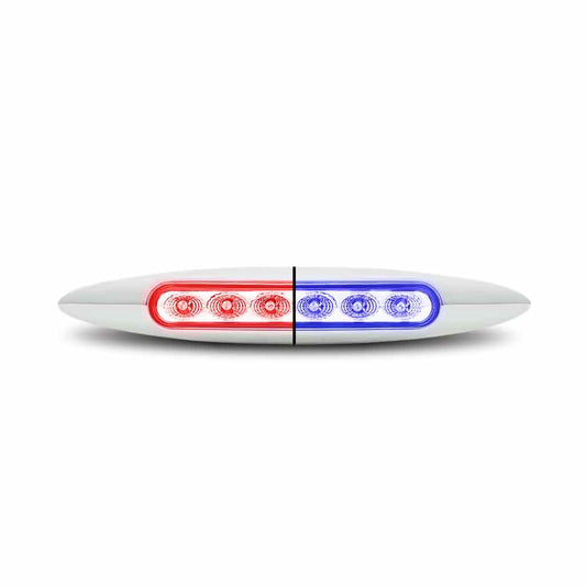 TRUX 6" DUAL RED TO BLUE AUX. MARKER LIGHT