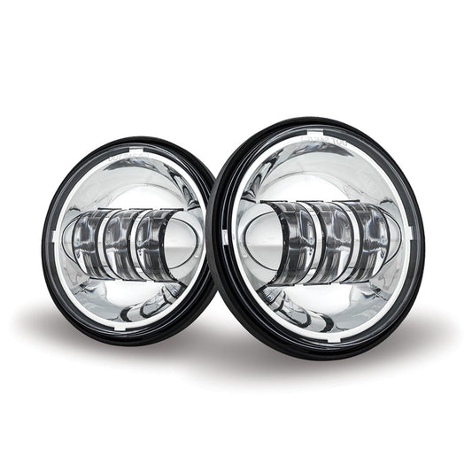 TRUX 4 1/2" Fog/Driving LED Light (3 Diodes) - 2100 Lumens - Chrome (Pair)