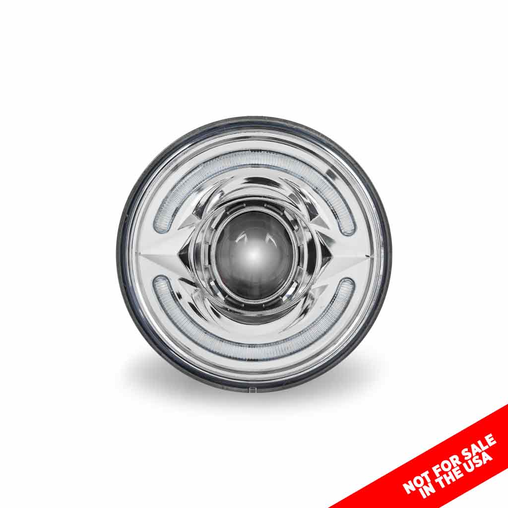 TRUX 5.75" Standard LED Projector Headlight with White Auxiliary Accent - High Beam (1400 Lumens)