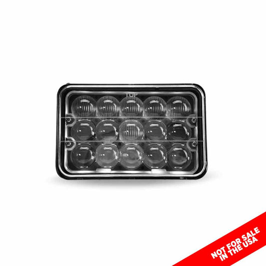 TRUX 4" x 6" LED Headlight with with High Intensity Epistar Diodes (15 Diodes) - 3150 Lumens