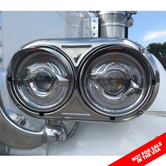 TRUX 5.75" Standard LED Projector Headlight with White Auxiliary Accent - Low Beam (1400 Lumens)