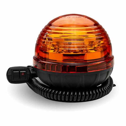 TRUX Amber Dome Vaccum Magnetic 3 Flash Beacon Light - 960 LM (12 Diodes)
