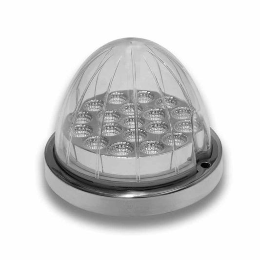 TRUX Clear Amber Watermelon LED with Reflector Cup & Lock Ring (19 Diodes)