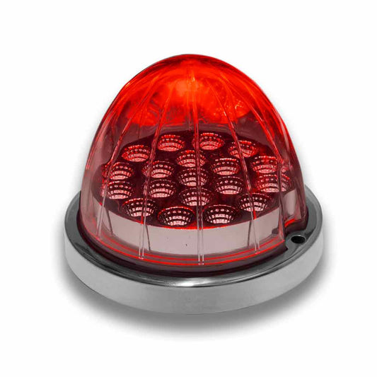 TRUX Clear Red Watermelon LED with Reflector Cup & Lock Ring (19 Diodes)