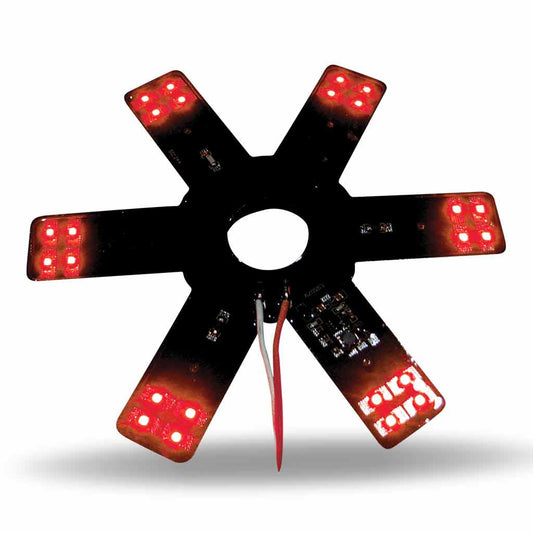 TRUX 8" Star Red LED for 15ö Donaldson & Vortox Air Breather (24 Diodes)