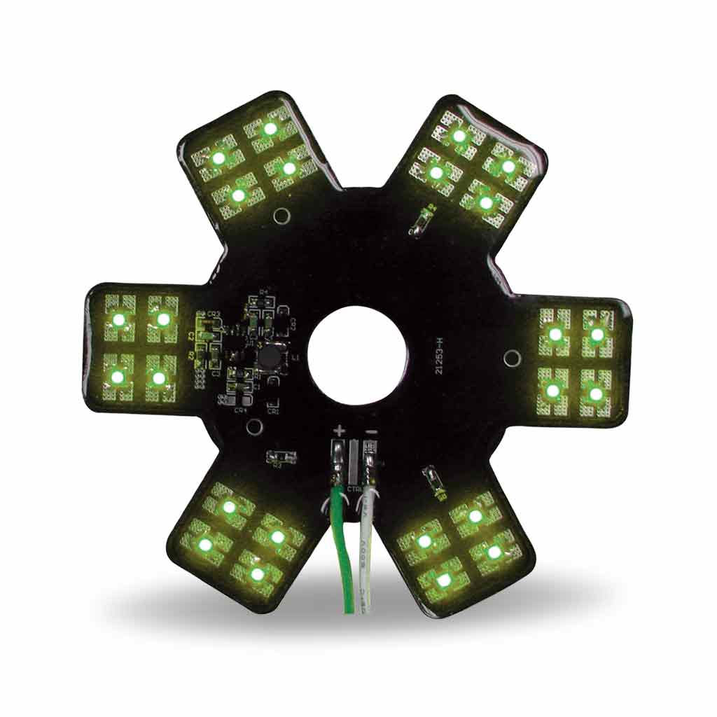 TRUX 5" Star Green LED for 13" Donaldson Air Breather (24 Diodes)"