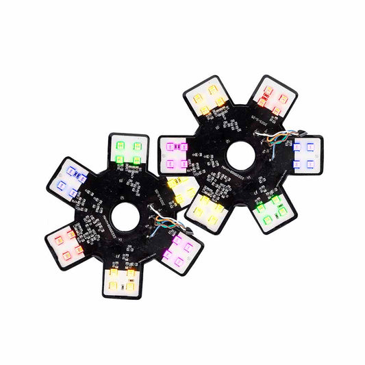 TRUX 5" Star RGB LED for 15" Donaldson & Vortox Air Breather (24 Diodes)Set of 2 w/Receiver & Remote