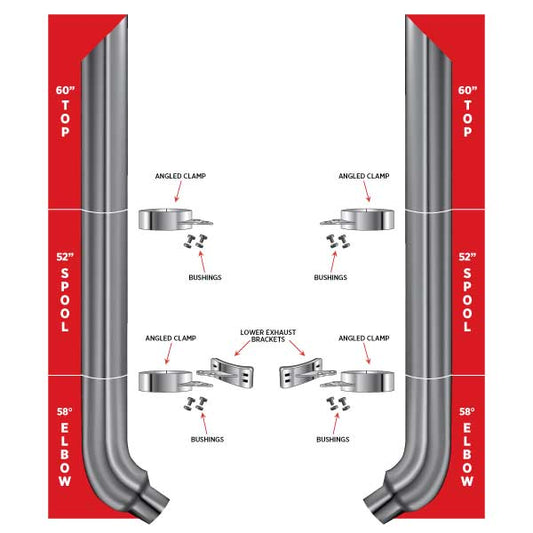 TRUX 60" Mitered Top Stacks
