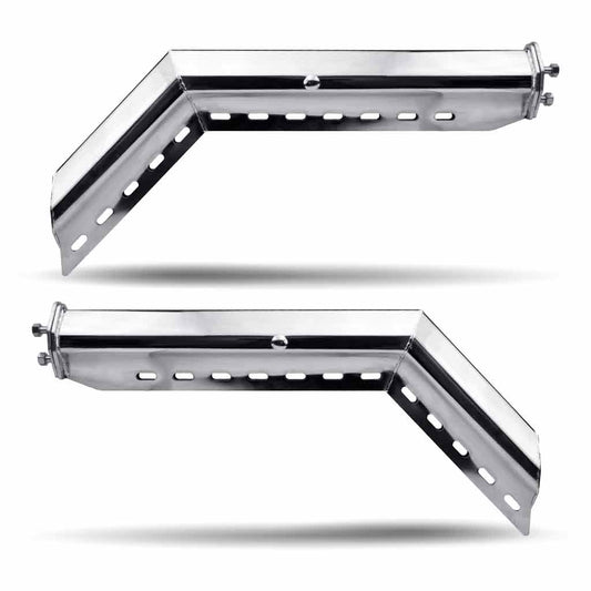 TRUX 28 1/2" 45? Heavy Duty Mudflap Hanger with 2 1/2" Spacing - Chrome"