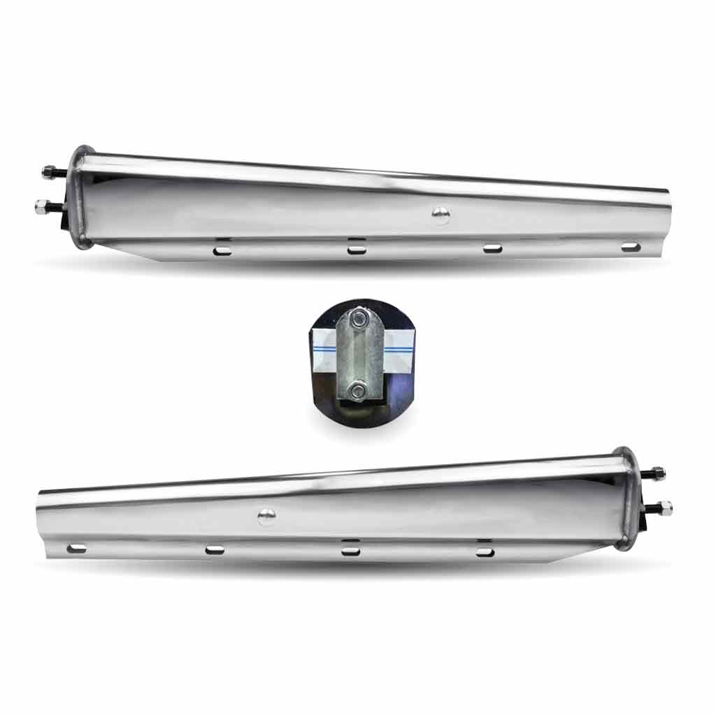 TRUX Chrome 30" Mudflap Hanger - 2 1/2" Bolt Spacing