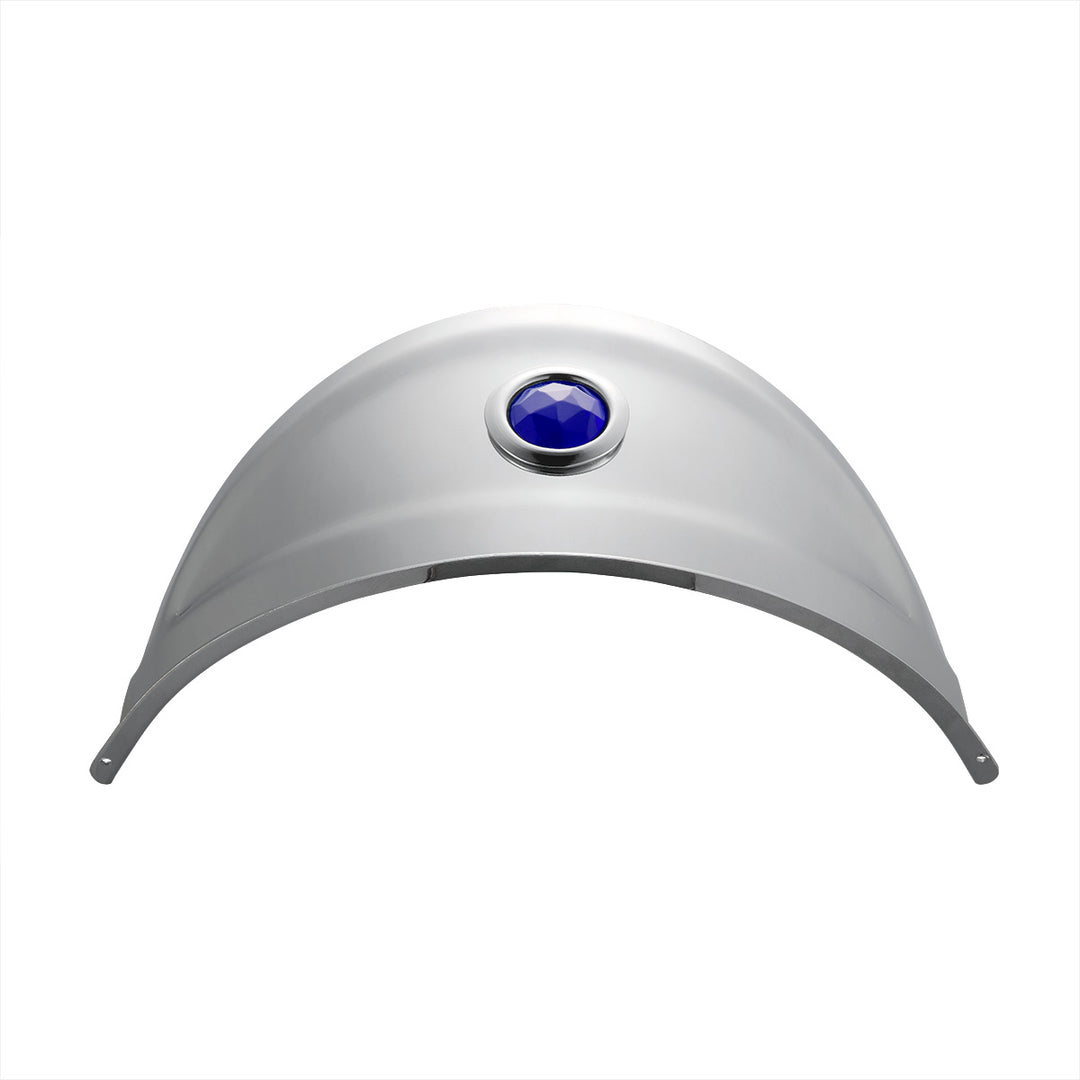 Chrome Visor With Blue Glass Dot For 7" Headlight - View 2