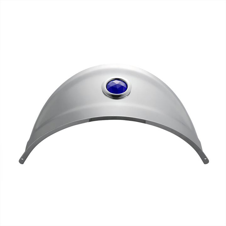 Chrome Visor With Blue Glass Dot For 7" Headlight - View 2
