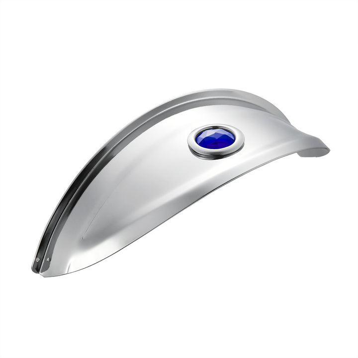 Chrome Visor With Blue Glass Dot For 7" Headlight - View 3