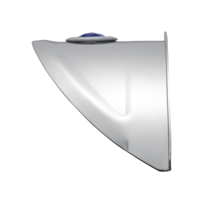 Chrome Visor With Blue Glass Dot For 7" Headlight - View 4