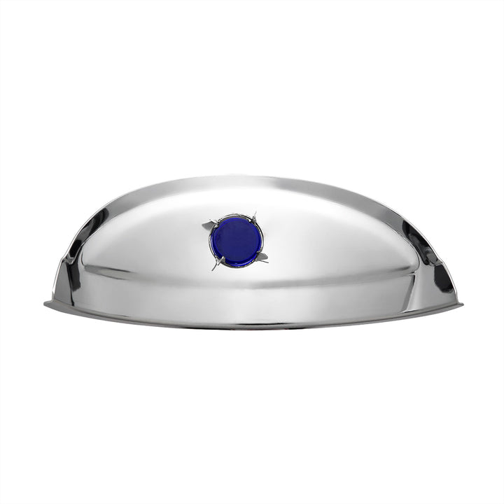 Chrome Visor With Blue Glass Dot For 7" Headlight - View 5