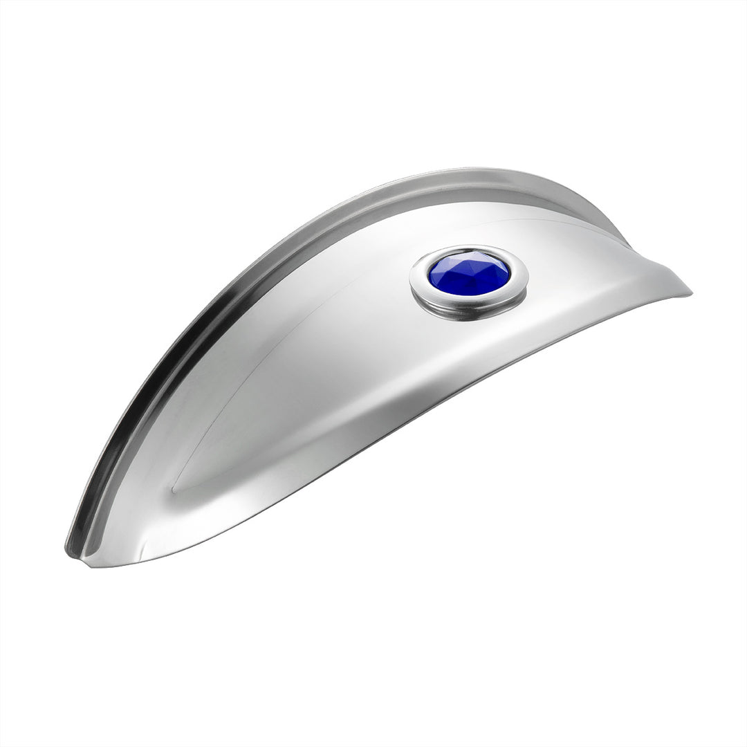 Stainless Steel Visor With Blue Glass Dot For 7" Headlight - View 3