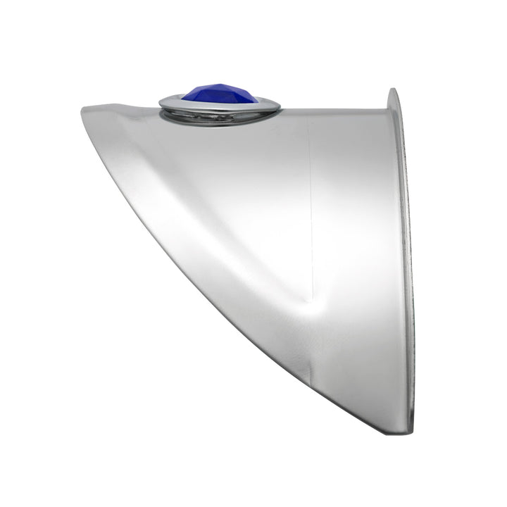 Stainless Steel Visor With Blue Glass Dot For 7" Headlight - View 4