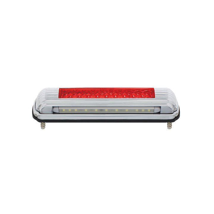Chrome License Plate Light With Red LED 3rd Brake Light - Red LED/Red Lens - View 2