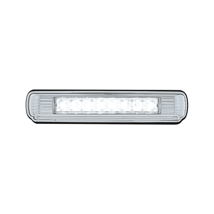 Chrome License Plate Light With White LED Backup Light - White LED/Clears Lens - View 3