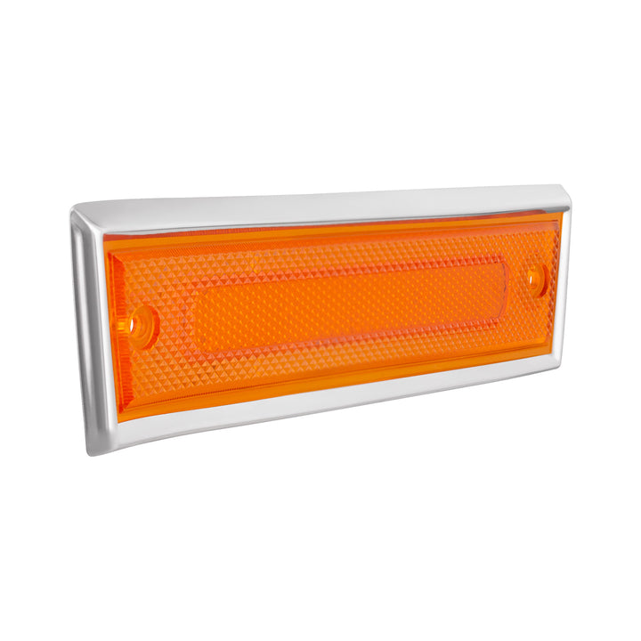 8 Amber LED Dual Function Side Marker With SS Trim For 1981-1987 Chevrolet &amp; GMC Truck - L/H - View 4