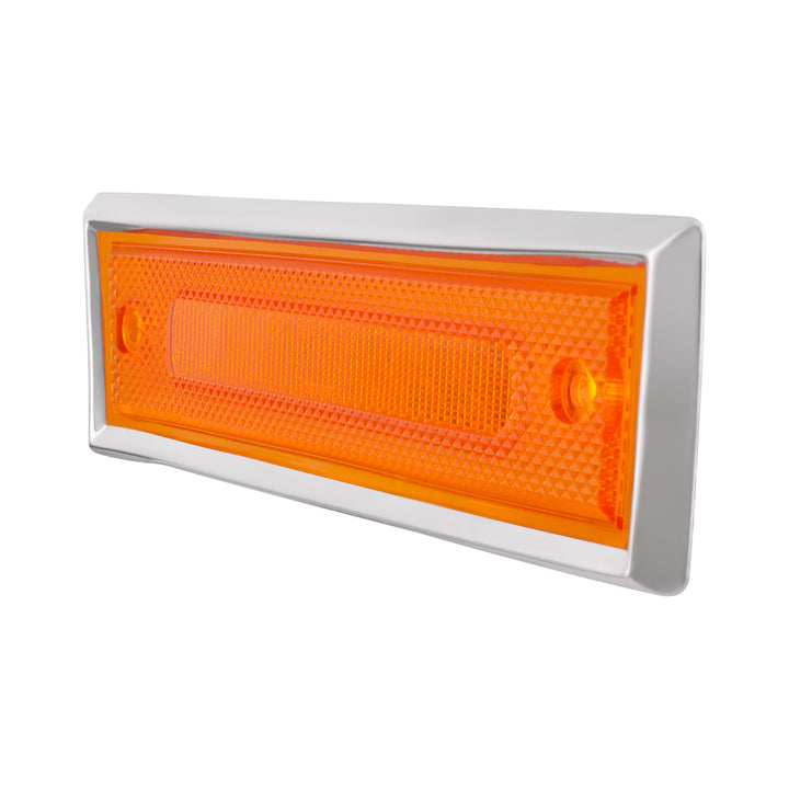 8 Amber LED Dual Function Side Marker With SS Trim For 1981-1987 Chevrolet &amp; GMC Truck - L/H - View 6
