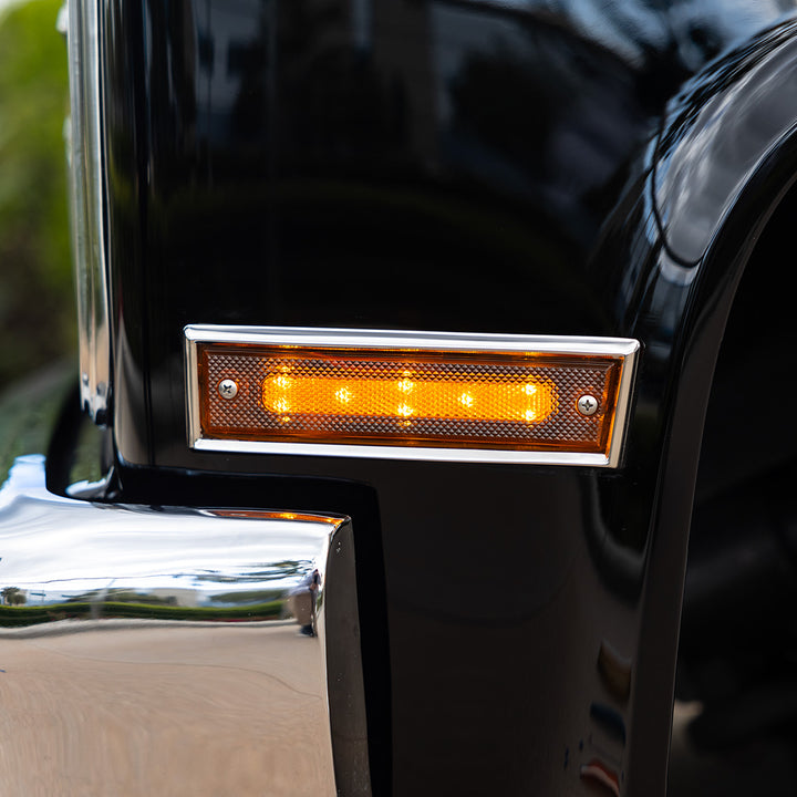 8 Amber LED Dual Function Side Marker With SS Trim For 1981-1987 Chevrolet &amp; GMC Truck - R/H - View 13