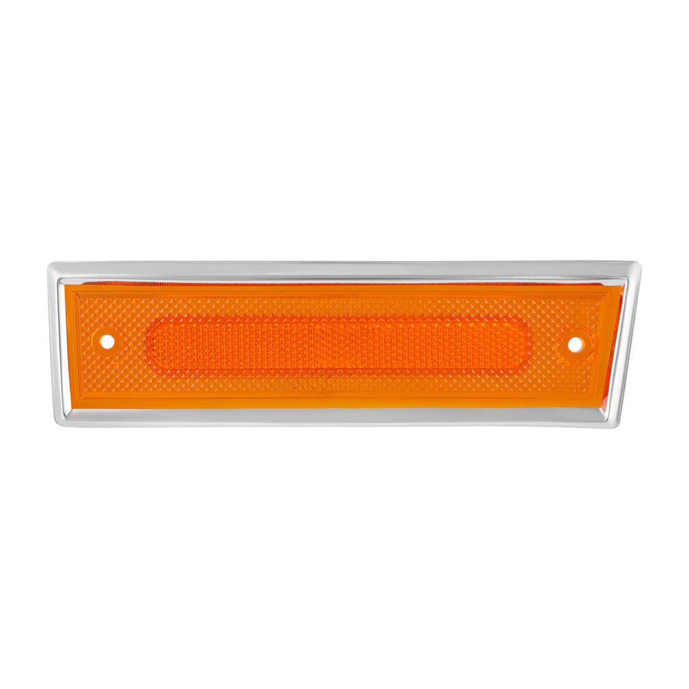 8 Amber LED Dual Function Side Marker With SS Trim For 1981-1987 Chevrolet & GMC Truck - R/H - View 2
