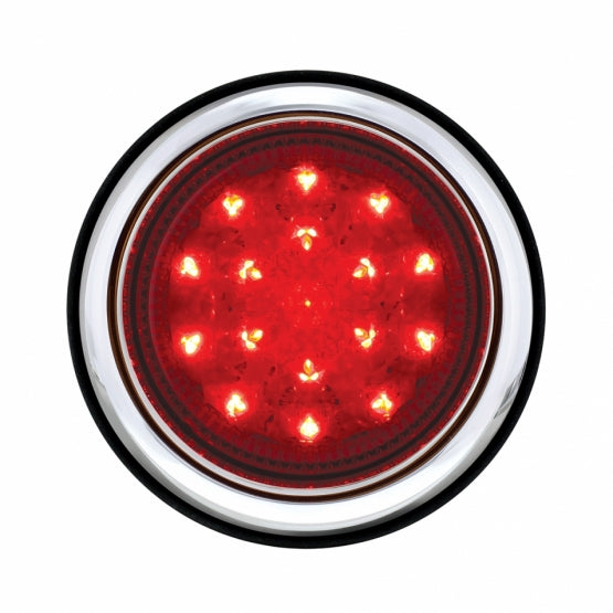 17 LED Chrome Bezel Flush Mount Tail Light - View 1