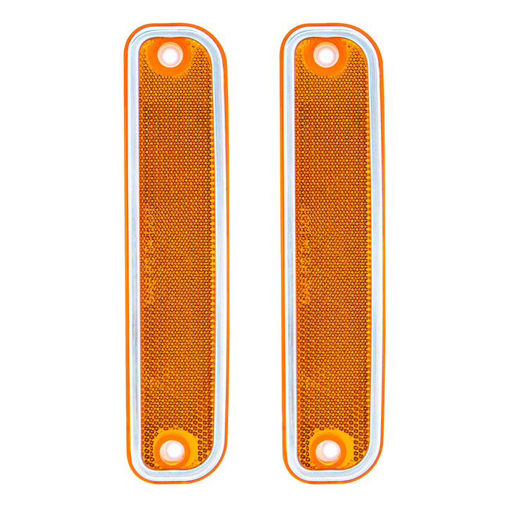 Side Marker Light With Stainless Steel Trim For 1973-80 Chevy Truck, Amber Lens (Box of 2) - View 1