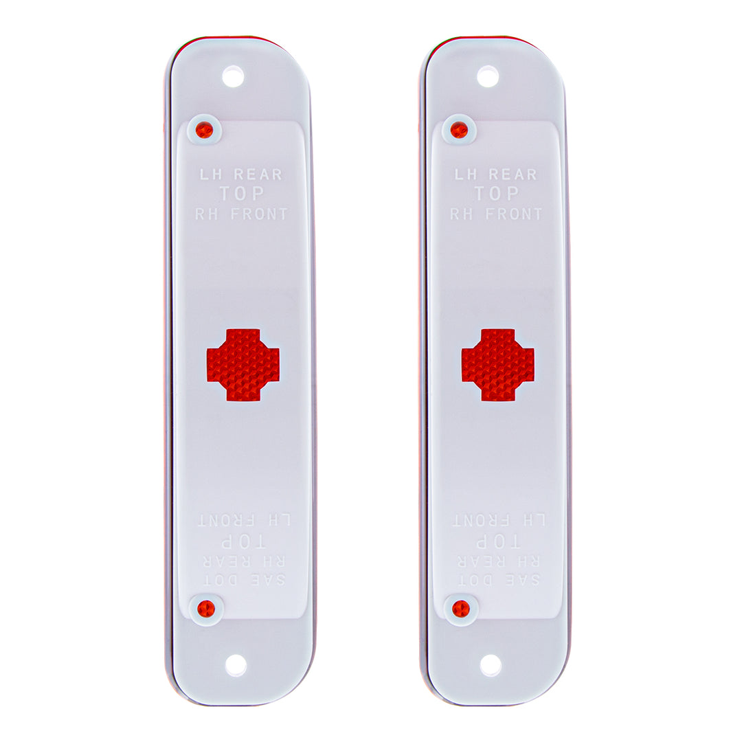 Side Marker Light With Stainless Steel Trim For 1973-80 Chevy Truck, Red Lens (Box of 2) - View 3