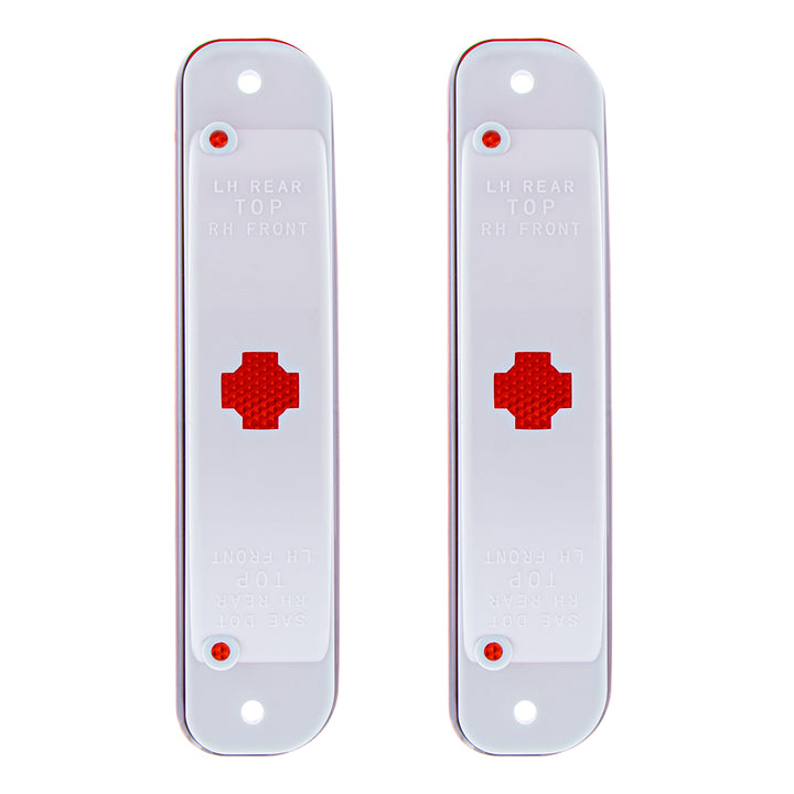 Side Marker Light With Stainless Steel Trim For 1973-80 Chevy Truck, Red Lens (Box of 2) - View 3