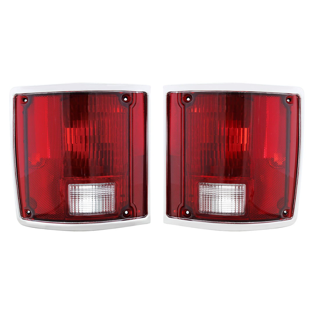 Tail Light Assembly With Anodized Aluminum Trim For 1973-87 Chevy &amp; GMC Truck (Pair) - View 1