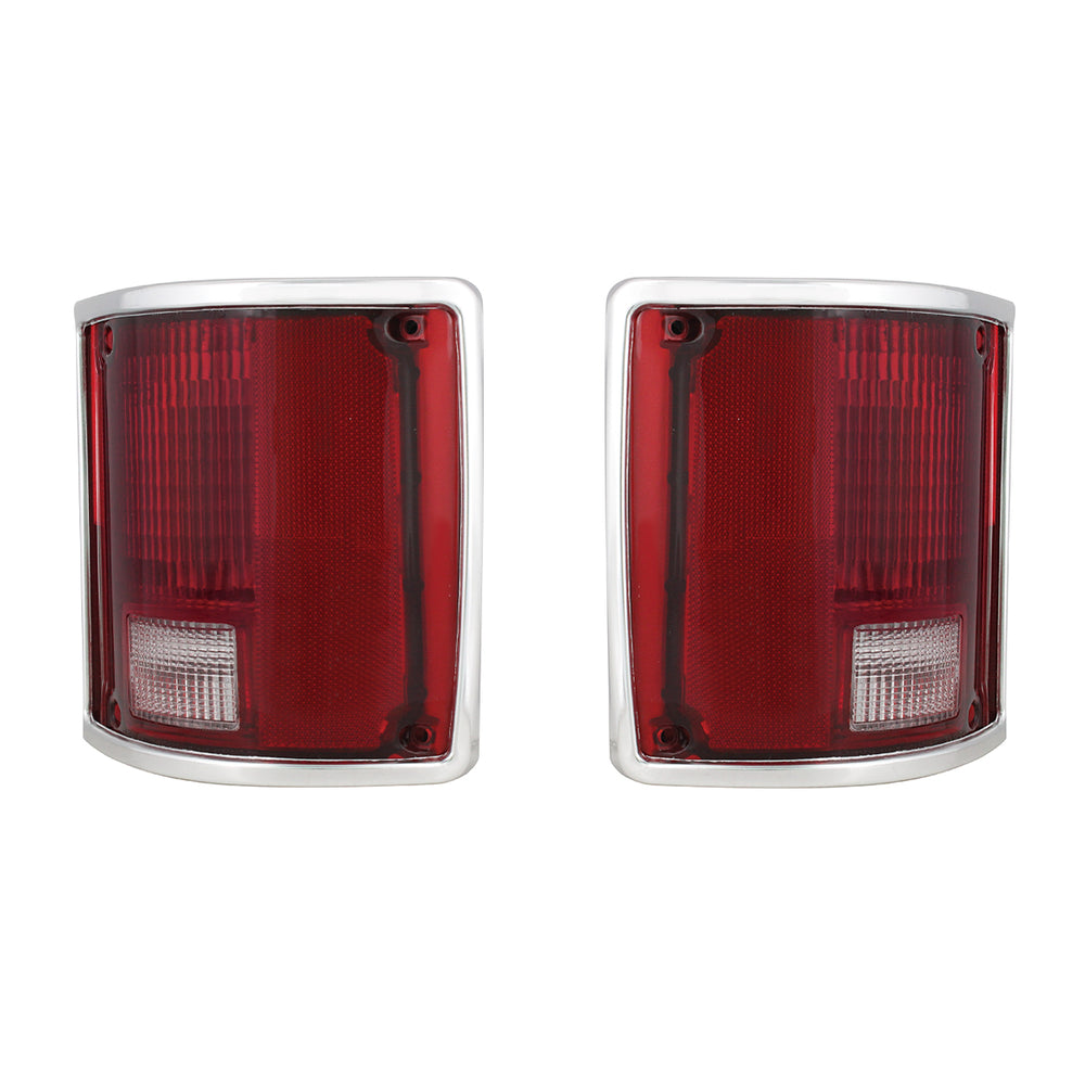 Tail Light Assembly With Anodized Aluminum Trim For 1973-87 Chevy & GMC Truck (Pair) - View 2