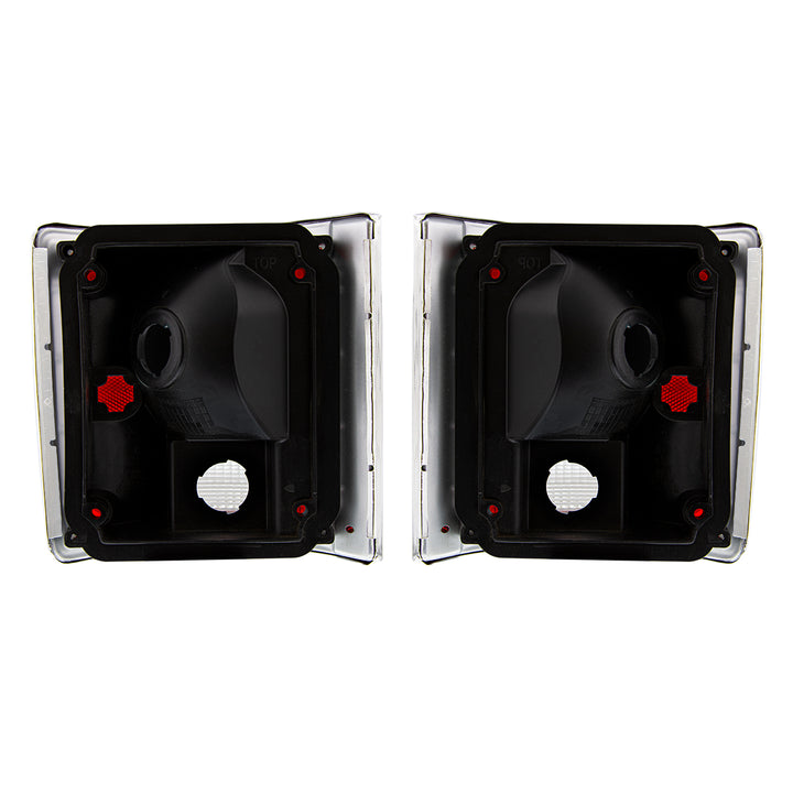 Tail Light Assembly With Anodized Aluminum Trim For 1973-87 Chevy &amp; GMC Truck (Pair) - View 3