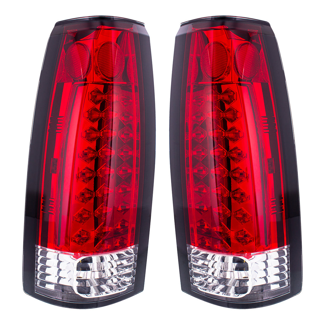 LED Tail Light For 1988-98 Chevy &amp; GMC Truck (Pair) - Red &amp; Clear Lens - View 4