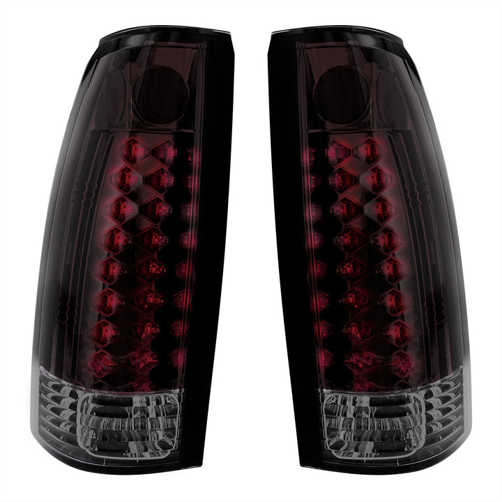 LED Tail Light For 1988-98 Chevy &amp; GMC Truck (Pair) - Smoke Red &amp; Clear Lens - View 2
