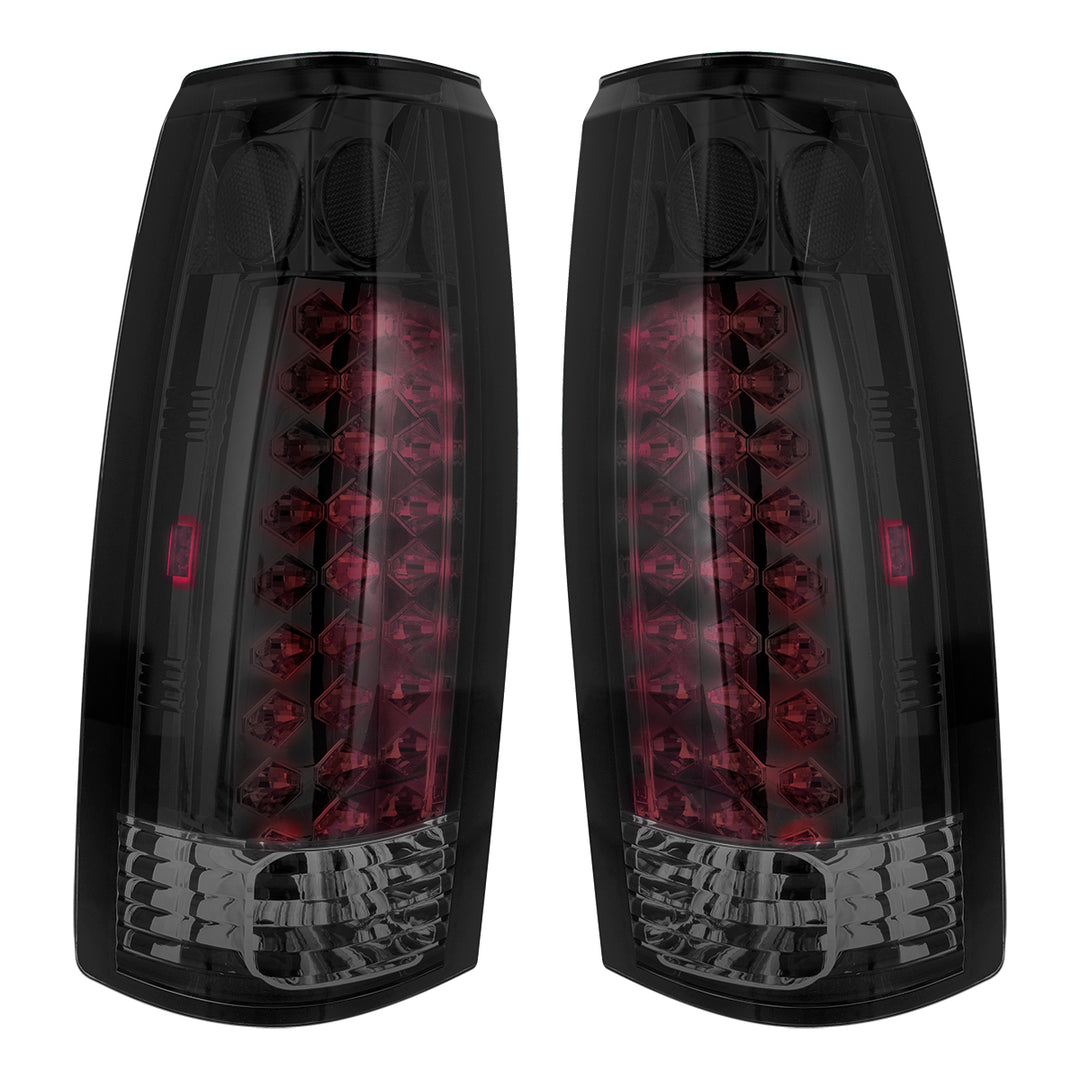 LED Tail Light For 1988-98 Chevy &amp; GMC Truck (Pair) - Smoke Red &amp; Clear Lens - View 4