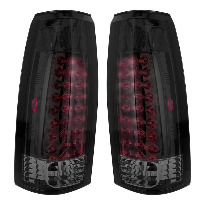 LED Tail Light For 1988-98 Chevy &amp; GMC Truck (Pair) - Smoke Red &amp; Clear Lens - View 4