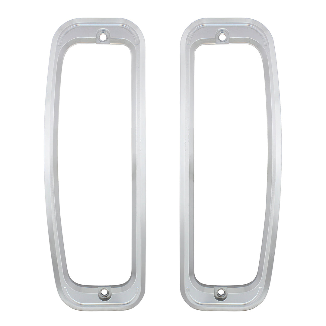 Clear Anodized Billet Aluminum Tail Light Bezels For 1966-77 Ford Bronco (Pair) - View 1