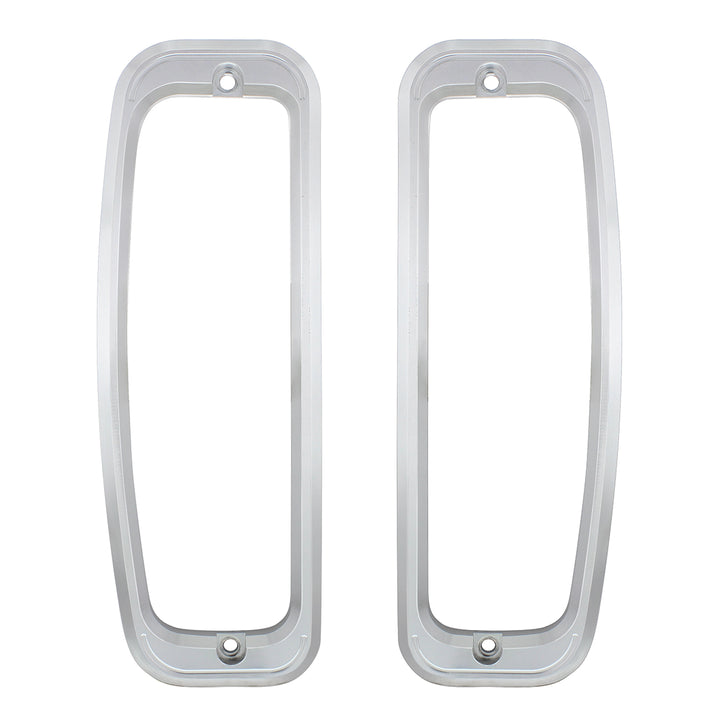 Clear Anodized Billet Aluminum Tail Light Bezels For 1966-77 Ford Bronco (Pair) - View 1