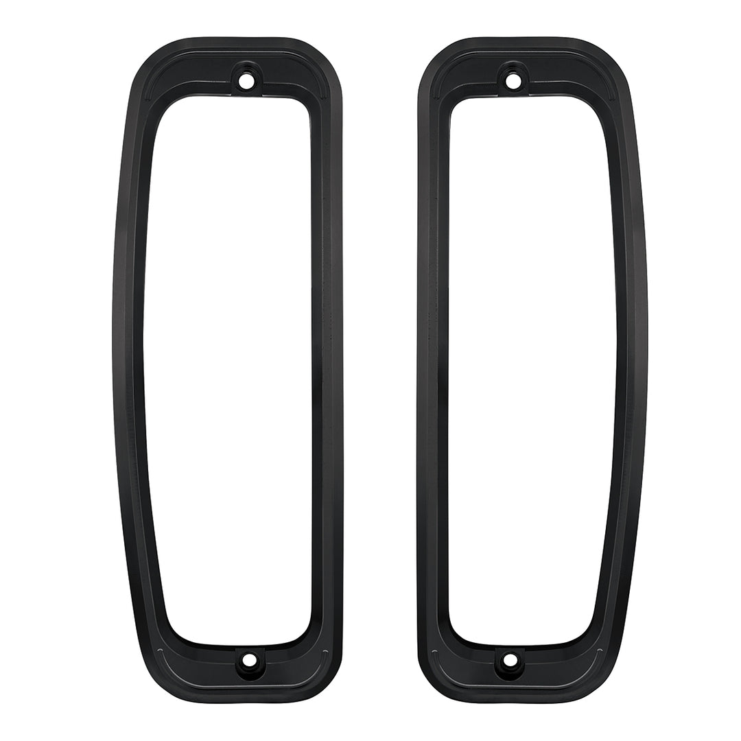 Black Anodized Billet Aluminum Tail Light Bezels For 1966-77 Ford Bronco (Pair) - View 1