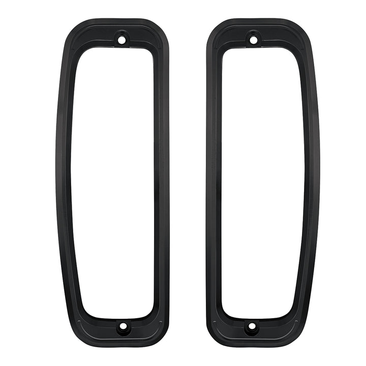 Black Anodized Billet Aluminum Tail Light Bezels For 1966-77 Ford Bronco (Pair) - View 1