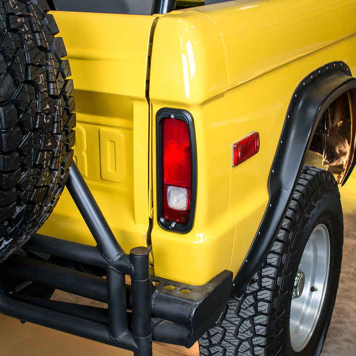 Black Anodized Billet Aluminum Tail Light Bezels For 1966-77 Ford Bronco (Pair) - View 4