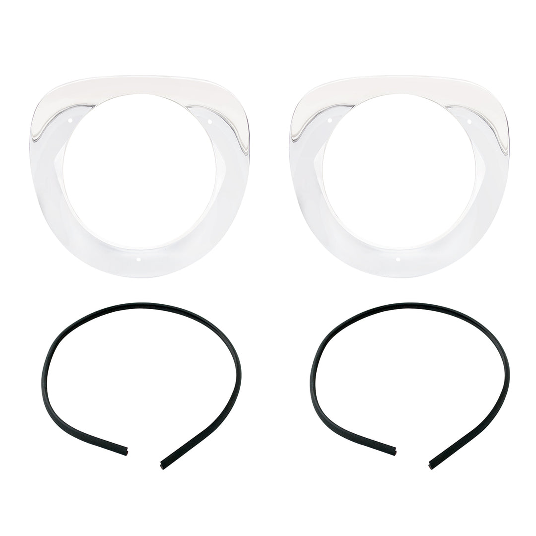Chrome Headlight Bezels With Seals For 1955-57 Chevy Truck (Pair) - View 1